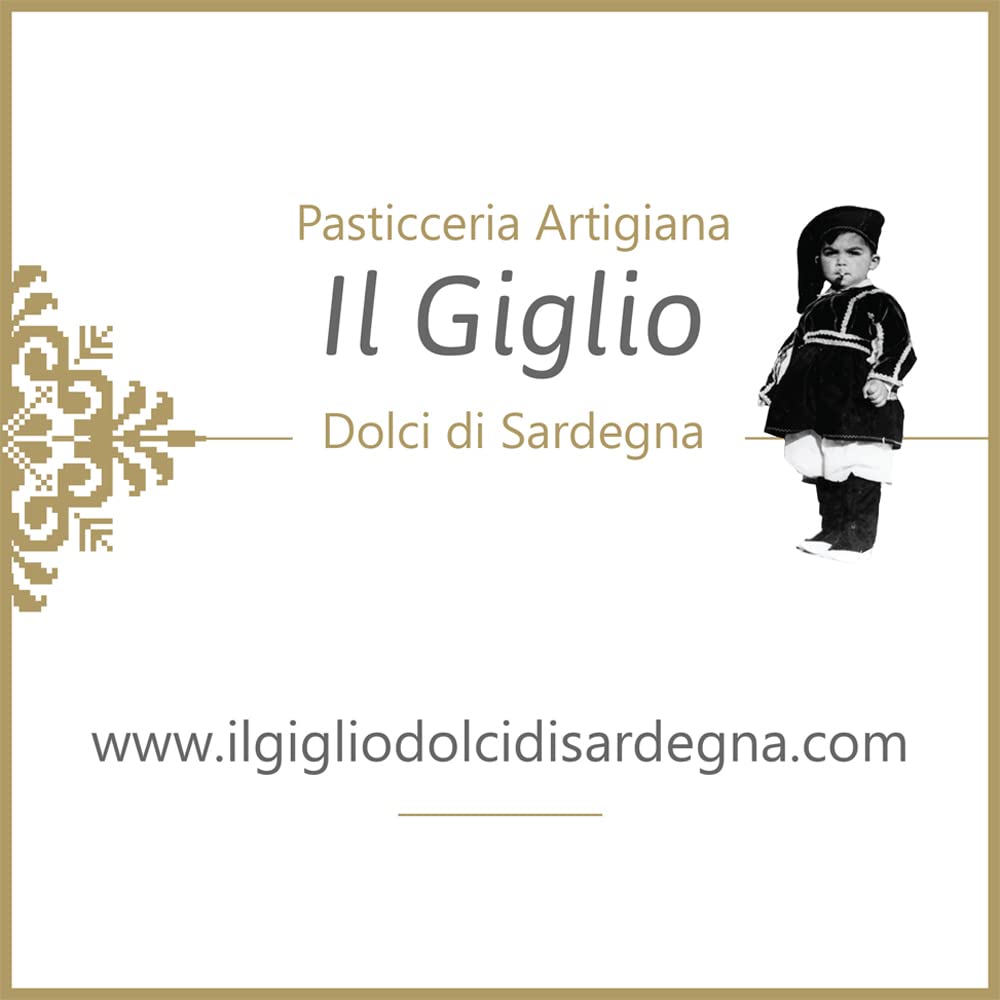 DOLCI DELLA TRADIZIONE - Mix di Biscotti Artigianali assortiti della tradizione Sarda - Pasticceria Artigiana Il Giglio Dolci di Sardegna - Confezione rigida riciclabile 1Kg