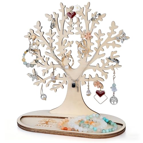 ARTREE Albero della Vita Portagioielli in Legno Portacollane e Portaoggetti per Collane, Orecchini, Anelli e Bracciali, Regalo per Ogni Donna