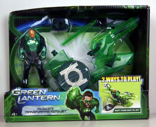 DC Green Lantern - T7834 - Figurine et Vehicule Green Lantern - Moto Jet de Kilowog