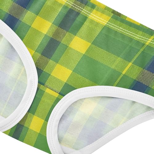 Toddler Underwear Floral 2t Cotton Little Girl Panties Cartoon Underpants Briefs Classic Plaid Green Yellow Blue4