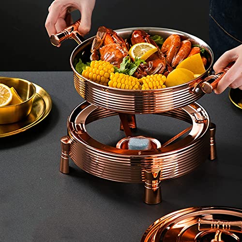 Réchaud buffet restauration argenté pour plat chauffant de fête