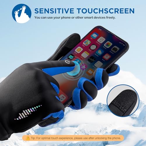 Image of SIMARI Kids Winter Gloves Touchscreen Water-Resistant Warm Thermal for Boy Girl Toddler Cycling Running Ski Snow Cold Weather