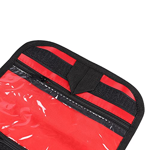 Image of First Aid Kit Reflective Cross Empty Travel Rescue Pouch Medicine Bag Emergency kit Suitable for Car Home Office Kitchen Sport Outdoors (Dark red)
