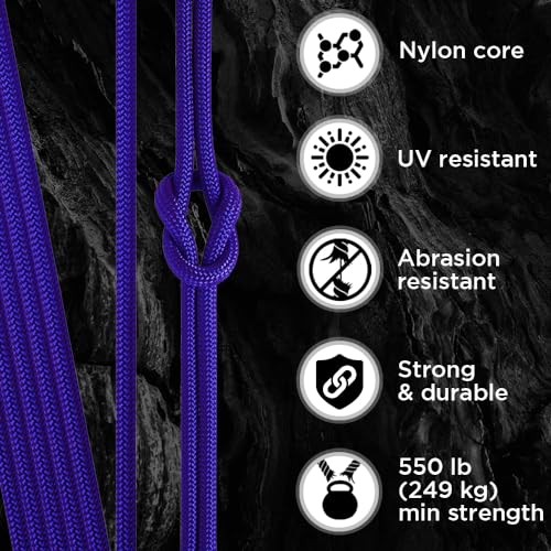 Image of TECEUM Reflective Paracord Rope 1000 - 1000ft /200ft /100ft /50ft - 40+ Colors - Glow in the Dark - para Cord - Utility Rope for Survival, Hunting & Camping Gear - Nylon String, Camping Rope, Tent Cord
