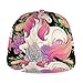 Men Women Pink Unicorn Flower Art Baseball Cap Snapback Dad Hat for Camping Golf Outdoor, Fashionable Comfortable Fit Peaked Cap
