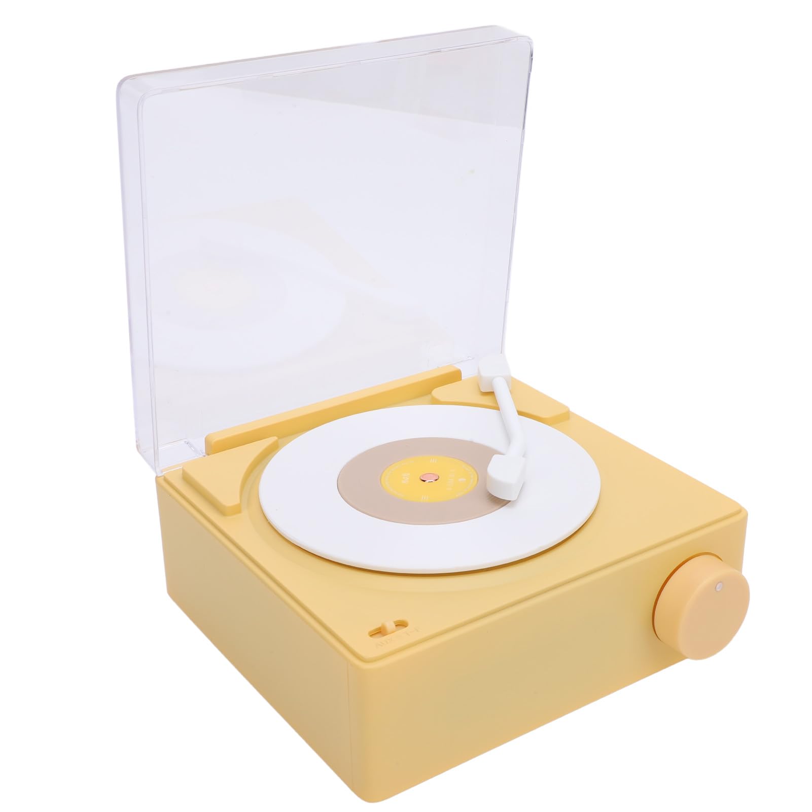 Aramox Retro Speaker con Sveglia, Batteria da 1200mAh (Giallo Crema)