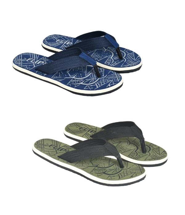 LEACO Mens Comfort Flipflop Combo - Set of 2 by FLIP X | Premium and Stylish (Green & Blue, 7) (B0CKRTJ6VZ) Amazon Price History, Amazon Price Tracker
