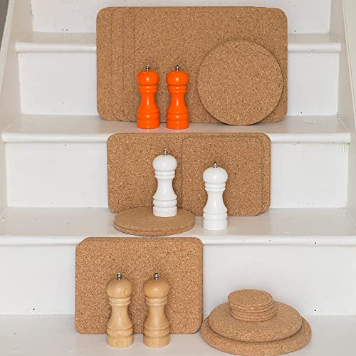 Image of T&G Set x 2 Rect. Hot Pot Stands in Natural Cork.40x20cm