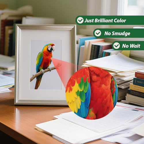 Uinkit 100 sheets 115gsm Photo Paper 30lb Very Thin Flyer Photo Paper Glossy 8.5x11 Single Side Inkjet Paper DIY Chip Bag Glossy Photos Brochure Paper Picture for Inkjet Printer with Dye Ink