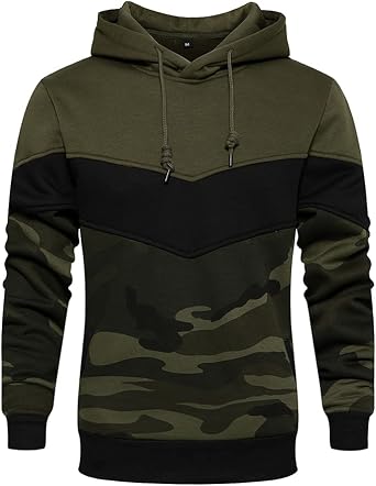 MANLUODANNI Mens Hooded Sweatshirt Casual Long Sleeve Drawstring Print Pullover Hoodies