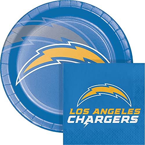 Trendware Los Angeles Chargers Paper Plate and Napkin Party Kit, ...