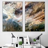 2 Piece Framed Canvas Wall Art Natural Abstract Canvas Prints Home Artwork Decoration for Living Room,Bedroom - 16