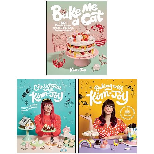 KimJoy 3 Books Collection Set (Christmas with KimJoy, Baking with KimJoy, Bake Me a Cat) Kim