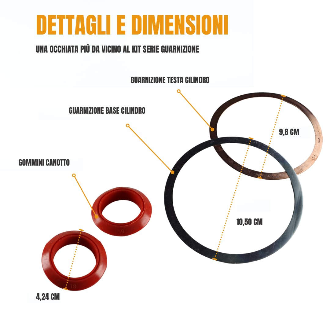 Serie Guarnizione Completa e Paraoli Compatibile Motore Lombardini lda 450 lda510 3ld510 per Motozappa - Motocoltivatore