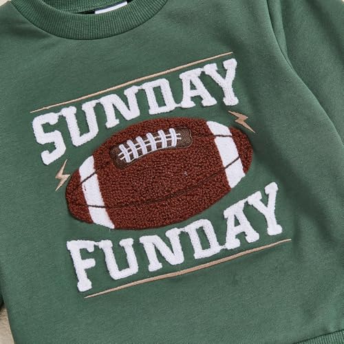Baby Boy Girl Sweatshirt Football Letter Crewneck Long Sleeve Pullover Shirt Toddler Fall Winter Clothes4