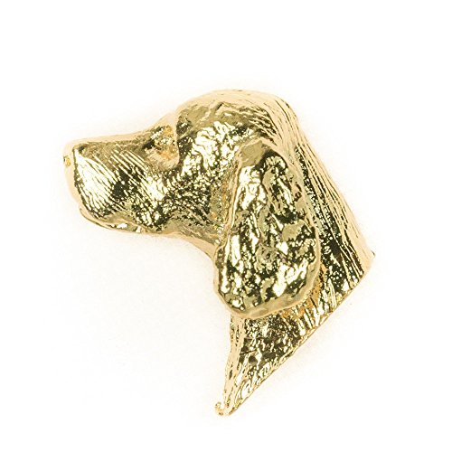 Broche Springer Anglais style chien plaqué or Dog Arts JP
