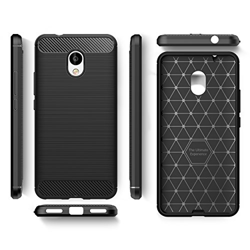 Cover Meizu M5S, GeeRic Nero Silicone Custodia