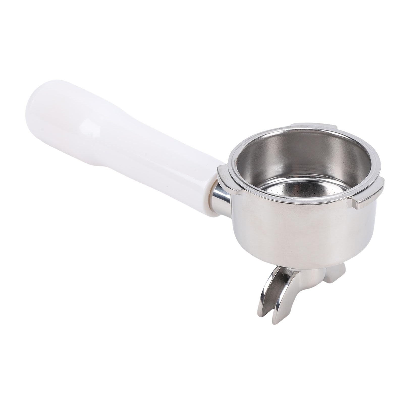 Portafiltro de café de 51 Mm, 3 Orejas Universal con Cesta de Acero Inoxidable para Cafeteras Barsetto Donlim Derlla ACA (WHITE)