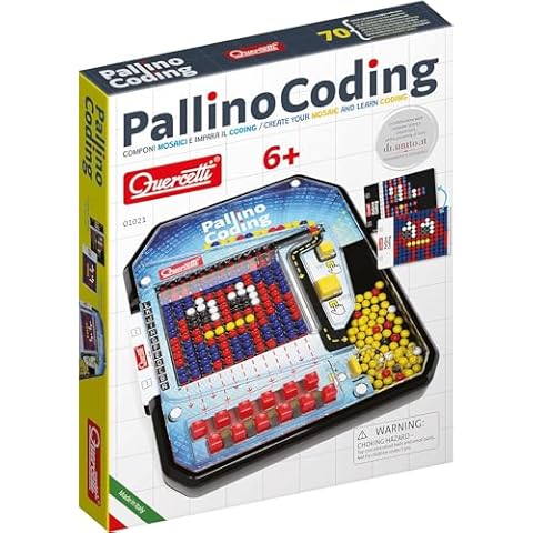 Quercetti Pallino Coding Toy - Create Mosaic Patterns and Learn Beginner Programming Skills, for Kids Ages 6-12 Years Cover