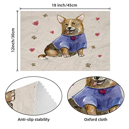 Sets de table aquarelle chiot pour décorer votre salle à manger - 5