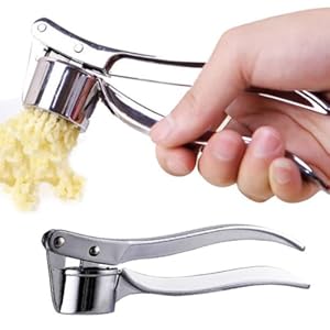 Q&Q BASICS Garlic Press Mincer and Peeler, Premium Ginger Press, Important Kitchen Instruments – Sturdy and Dependable Garlic Presses and Garlic Presser, Excellent Garlic Presses for On a regular basis Use