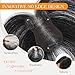 Hairro Human Hair Toppers For Women No Bang Middle Part Side Bangs Hair Clip Wispy Thin Short Wiglet Hairpieces 11 Inches 14g #1B Natural Black