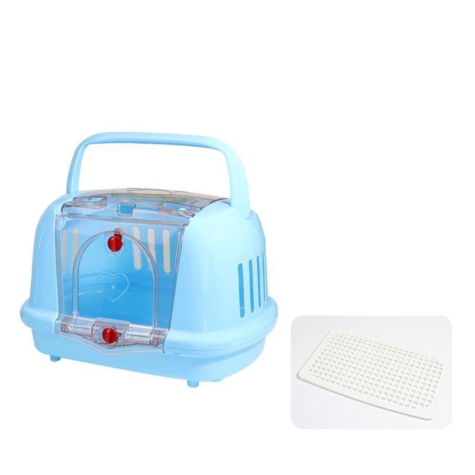Trasportino portatile per animali domestici, trasportino per animali domestici, trasportino per gatti e cani, traspirante, con lati rigidi, per cani e gatti (bianco)