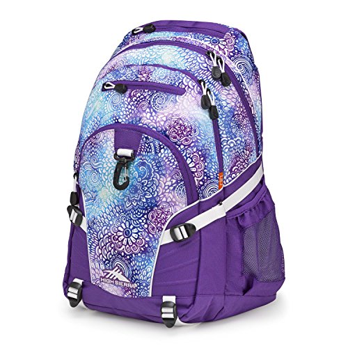 Image of High Sierra Loop Backpack, Flower Daze /Deep Purple /White, 19 x 13.5 x 8.5-Inch