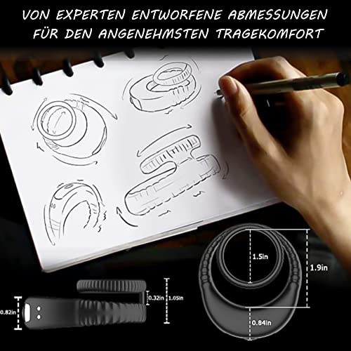 Dual penisring vibrators voor mannen, ISOI siliconen cockring clitorisstimulator met 10 modi vibratie, rekbare penisring erectie massager seksspeeltje voor mannen en paren, extreem - Afbeelding 6