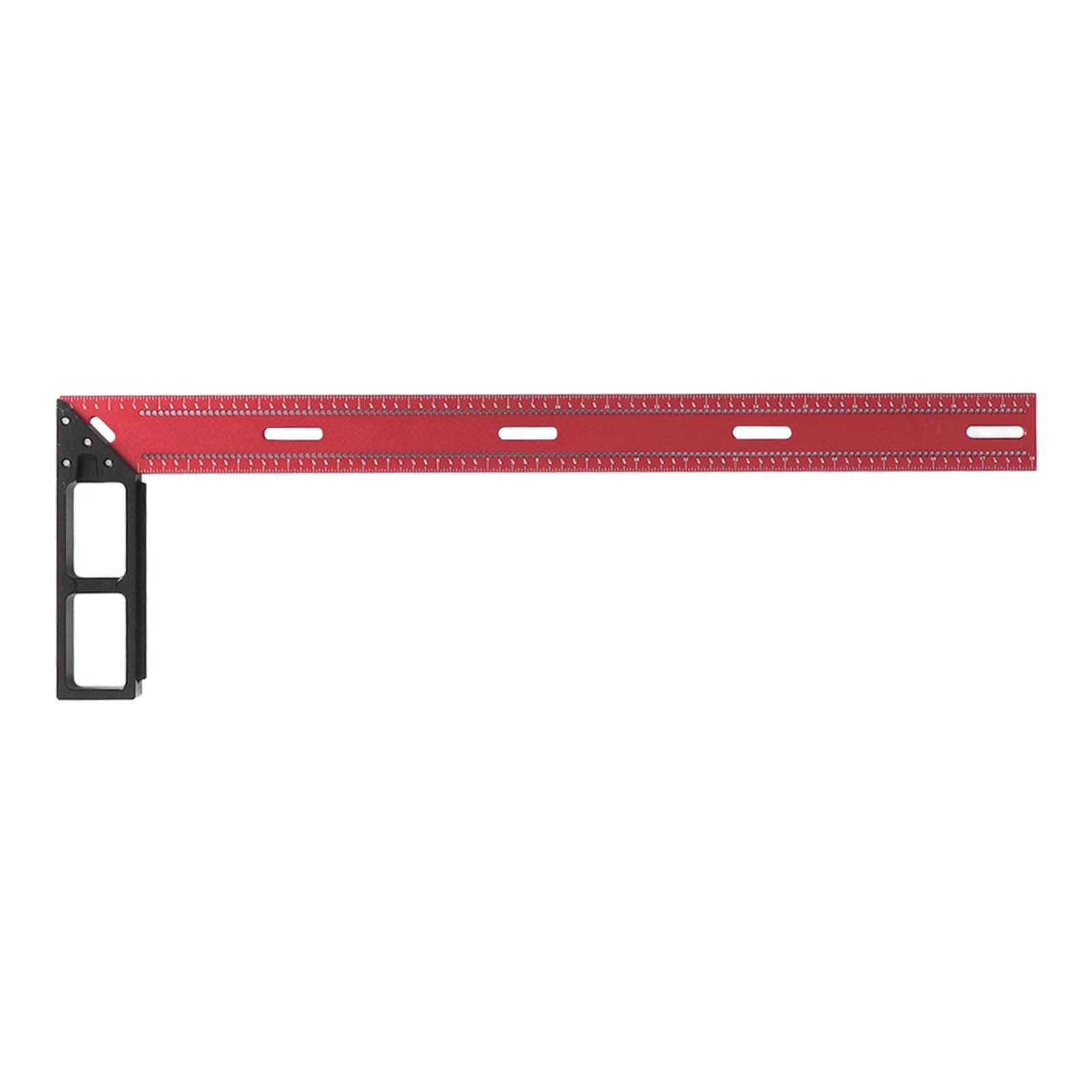 Regla de carpintería, herramienta de carpintería, regla de trazado de aluminio con peso y carpintería y bricolaje (50cm)