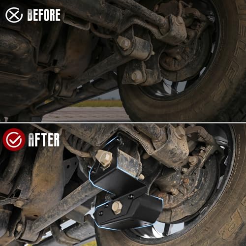 Image of Rear Shock Skid Plate,Back Lower Rock Armor Rear Shock Trailing Arm Skid Plates Guards fit for Ford Bronco 2Doors 4Doors 2020-2024,2PCS