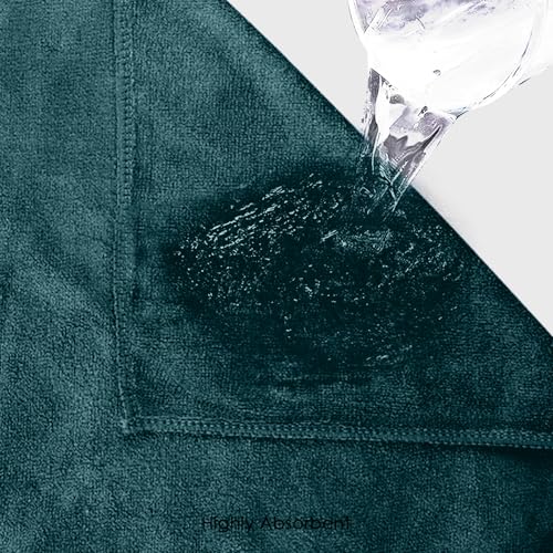 Image of HOUSSE Microfiber Face Towels | Ultra Absorbent, Odour-Free, Quick Dry 550 GSM Face Towel for Home, Gym, Travel, Running and Personal Use | 30x30 cm | Jungle Green & Beige (Pack of 4)