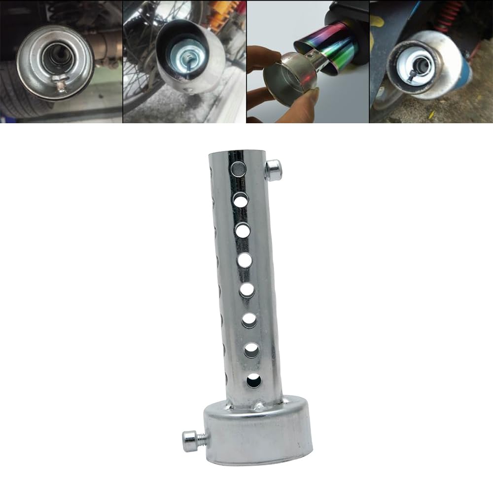 Baceyong - Silenciador de escape universal para moto DB Killer 48mm, color plateado, Reductor de Ruido Ajustable