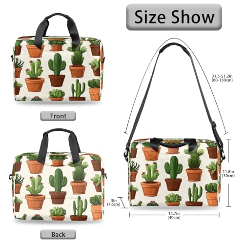 Bolso para Laptop Flores Cactus 15.6 Pulgadas miniatura 6