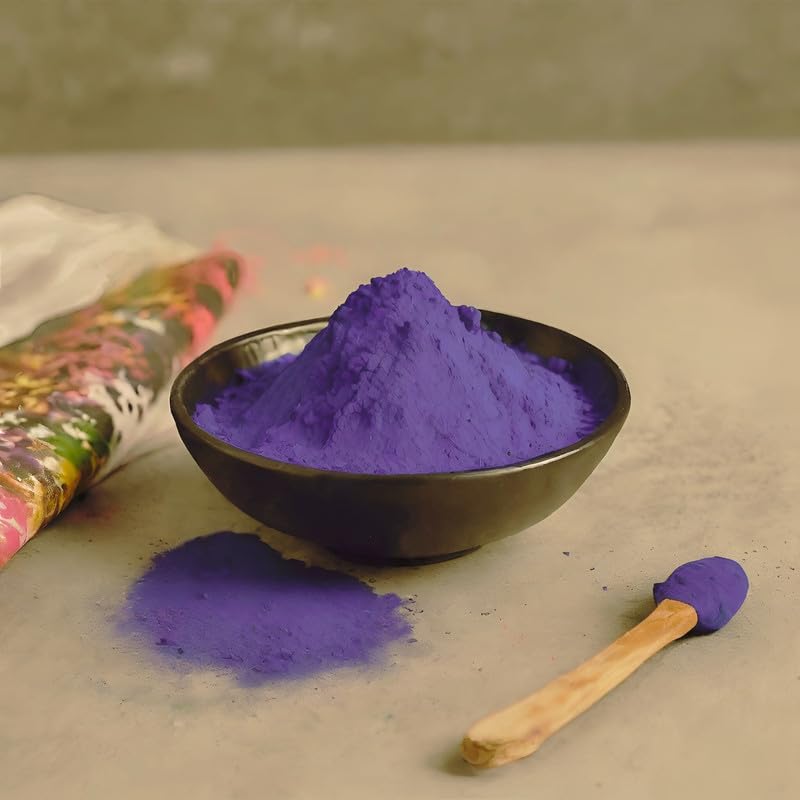 Image of Herbal and Organic Holi Colors | Eco Friendly | Purple Color 200gm | Natural and Skin-Friendly Gulal | Handmade and Non-Toxic | Holi Ke Rang | Holi Celebration | Stain Free