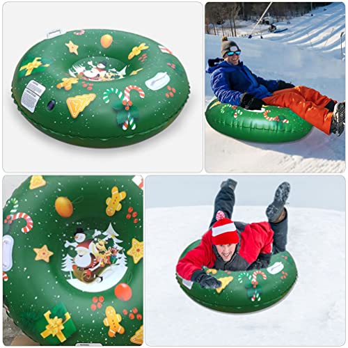 NOLITOY Tubos de Neve Inflável Trenó de Neve Inflável Dos Desenhos Animados de Natal Bonito Brinqued