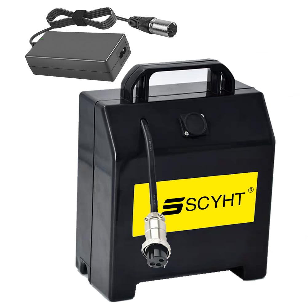 Batería Silla Ruedas eléctrica 24 V, 12 Ah, 20 Ah, 30 Ah, 32 Ah y 15 Ah Batería Litio 24 V Baterías Recargables para Motores 200 W a 800 W con Cargador,24v15ah gx16