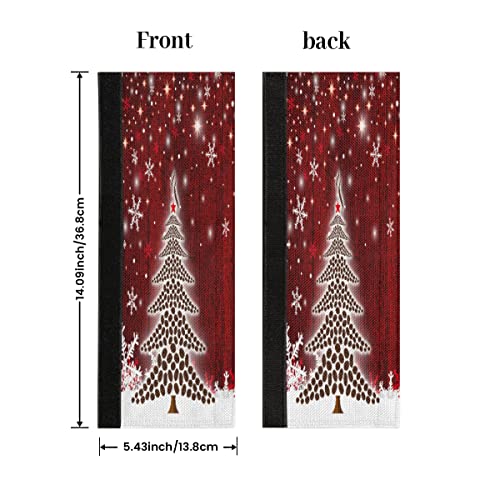 Image of Pardick Coffee Christmas Tree Refrigerator Door Handle Covers Set of 2 Washable Fridge Dishwasher Oven Mocrowave Door Decor Protector Handle Cover Keep Your Kitchen Appliance Clean