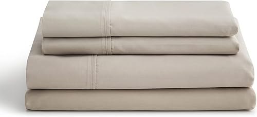 Miniatura 10 de Lucid Juego de sábanas de algodón de 600 hilos, bolsillos profundos de 14 pulgadas, juego de sábanas transpirables, esenciales para la habitación