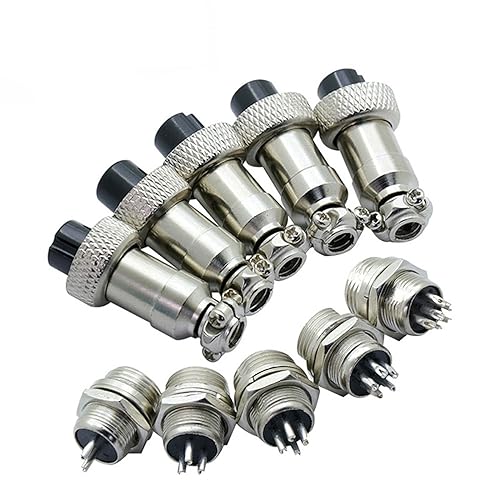 Prise d aviation GX12 connecteur male 6 broches anti vibration pour reparation de fil 12mm