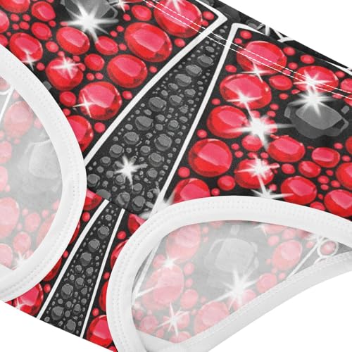 Cotton Toddler Underwear Floral Ladybug Sparkle Red Black Gemstones Cute Panties Girl Fun Undies Kids Briefs 2t4