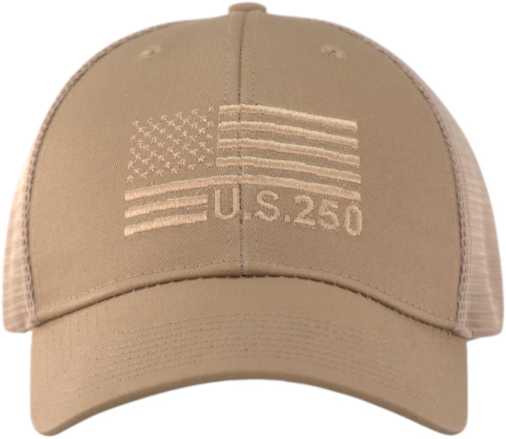 Image of American Flag Trucker Cap, Regular & XL-3XL, Big Head Snapback Patriotic Baseball Hat (Up to Size 8)