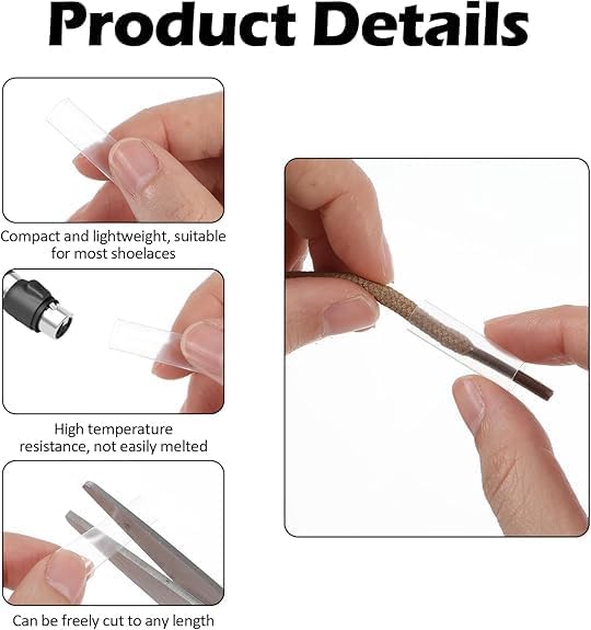 100 Pcs Aglets For Shoelaces Shoe Lace End Caps Clear Aglets For Shoelaces Sneaker Heat Shrink Tubing Aglets For Sneaker Shoe Shortening Repair Aglet Tips Replacement For Drawstring Ends Tip