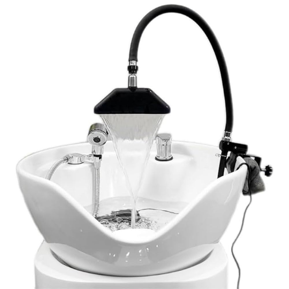 Equipo de SPA japonés, Grifo de Lavabo con Marco de circulación de Agua, Equipo portátil para salón de masajes, Cabezal de Ducha Tipo Cascada Ajustable 360°, para peluquería