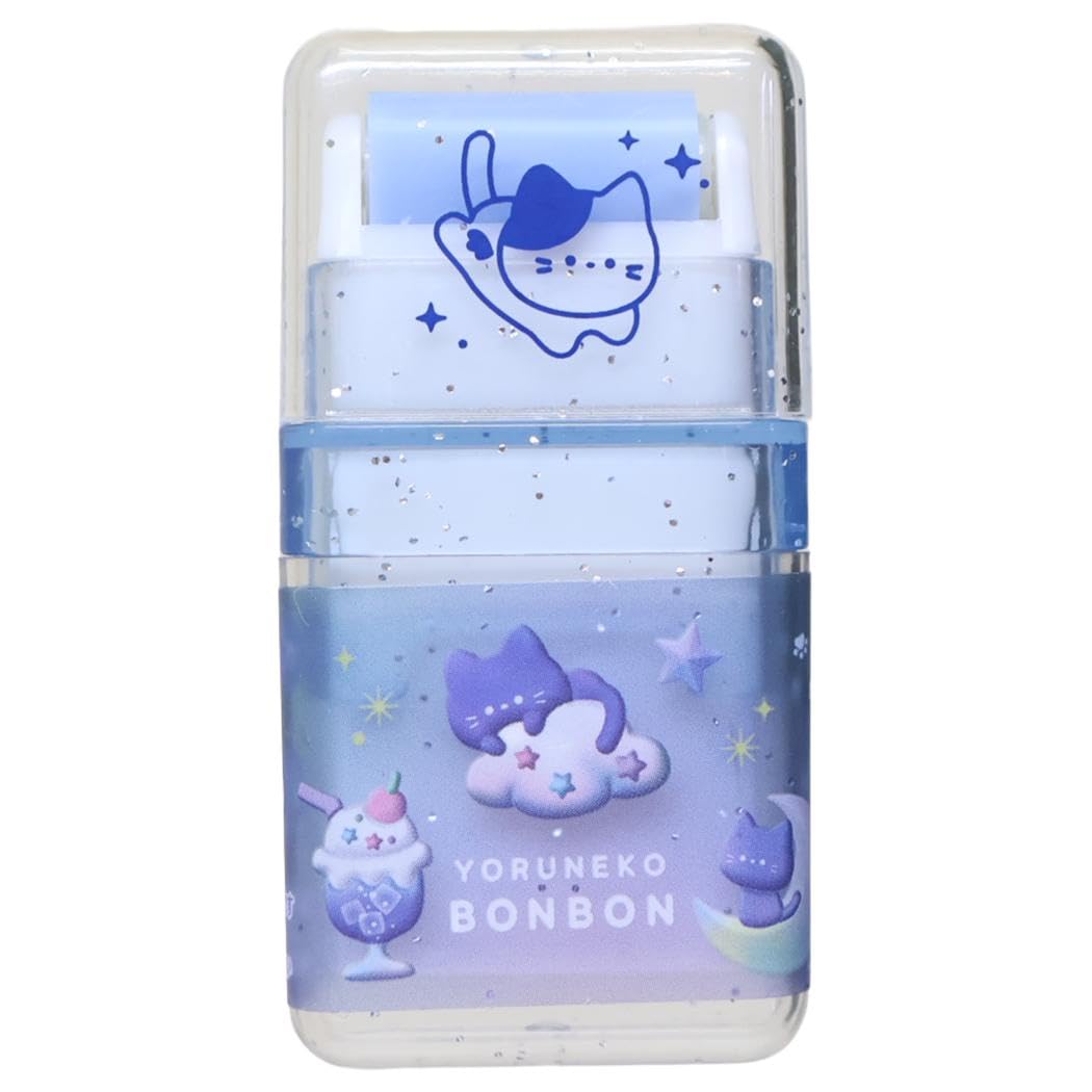 動物 ケース付き けしごむ レトロ ねこ ねずみ　匂い消しゴム Amazon.co.jp: [けしごむ]香り付きローラー消しゴム/よるねこボンボン