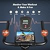 REHOOPEX Exercise Bikes - Indoor Cycling Bike Stationary with LCD Monitor and Tablet Mount, Quiet Belt Drive Stationary Bike for Home Cardio Workouts