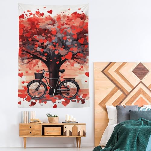 Tenture murale esthétique arbre et cœur pour salon cocooning - 3
