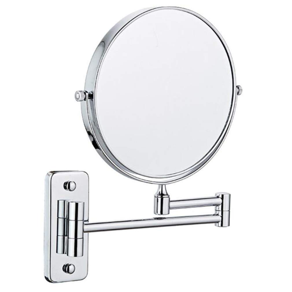 Miroir de courtoisie mural extensible 8 pouces avec face double grossissante et rotation 360°