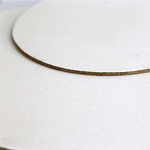 Miniatura 6 de 5 Uds. Tableros de lienzo ovalados estirados para pintura acrílica, vertido al óleo, dibujo, decoración del hogar, 9.4 x 11.8 in