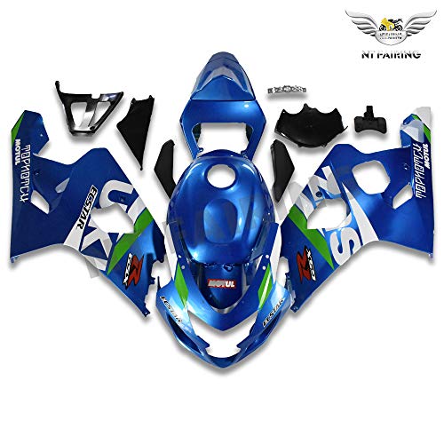 Fairing Blue Green Fit for Suzuki 2004 2005 GSXR 600 750 Injection Mold ABS Bodywork New Aftermarket Plastics Bodyframe Kit Set 04 05 GSX-R A093